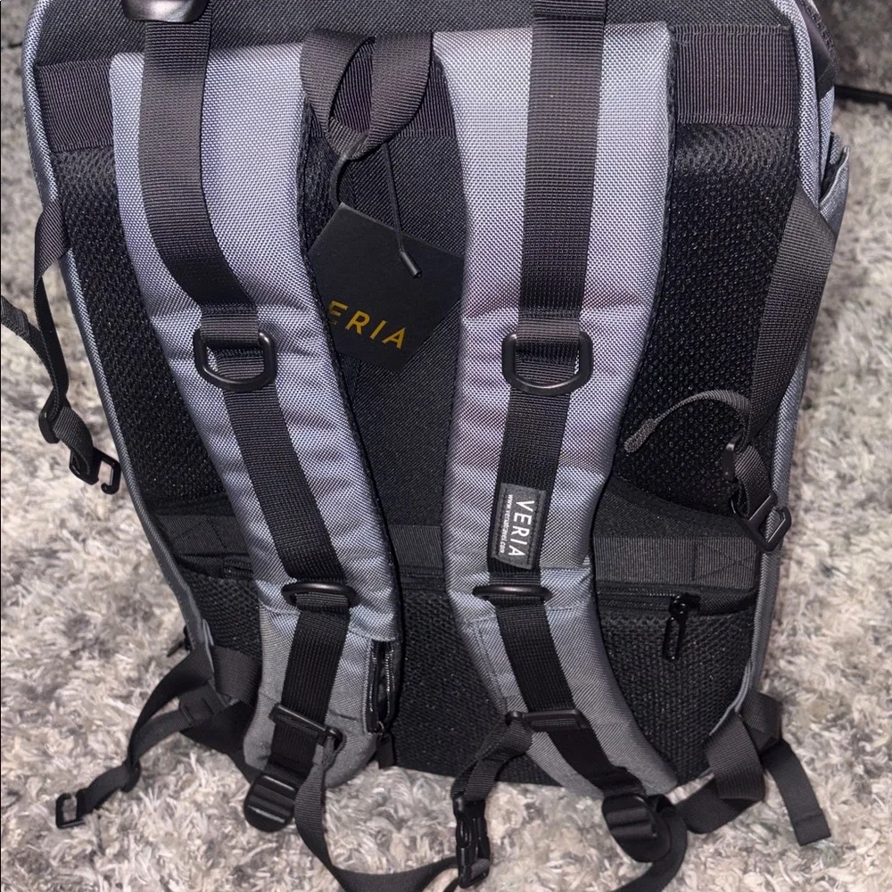 Gray Men's Backpack with Front Organizer Pockets